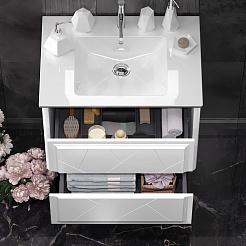 Opadiris Мебель для ванной Луиджи 70 подвесная белая матовая – фотография-7